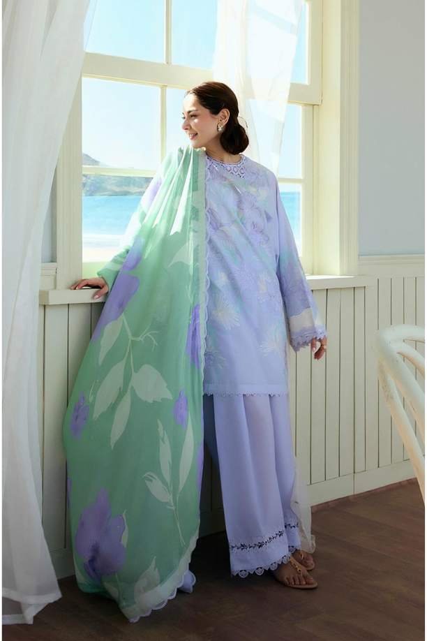 Untitled-design-1-1.png Zara Shahjahan - 3pcs Lawn Embroidered With Chiffon Printed Dupatta - 764 - Image 1