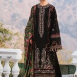Hussain Rehar - 3pcs Lawn Embroidered With Diamond Print Tarkashi Dupatta - 218