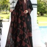 Bareeze - 3pcs Lawn Embroidered With Heavy Emb Chiffon Dupatta -1212