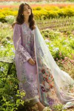 Mushq - 3pcs Chicken Lawn Emb With Diamond Printed Dupatta - 0570 - Image 2