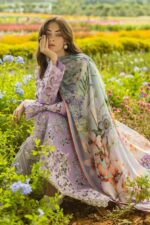 Mushq - 3pcs Chicken Lawn Emb With Diamond Printed Dupatta - 0570 - Image 4