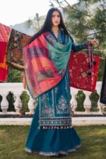Hussain Rehar - 3pcs Lawn Embroidered With Chiffon Printed Dupatta - 206 - Image 5
