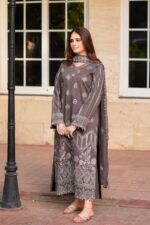 Libas - 3pcs Lawn Embroidered With Chiffon Emb Dupatta - 3105 - Image 2