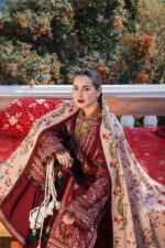 Hussain Rehar - 3pcs Lawn Embroidered With Chiffon Printed Dupatta - 205 - Image 7
