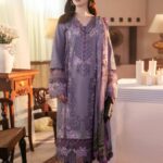 Jade - 3pcs Chicken Kari Lawn Emb With Diamond Print Dupatta - 0571