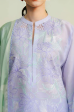 Zara Shahjahan - 3pcs Lawn Embroidered With Chiffon Printed Dupatta - 764 - Image 7