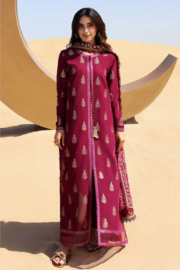 Untitled-design-9-4.png Cross Stitch 3pcs Lawn Embroidered With Diamond Printed Dupatta - 0573 - Image 1