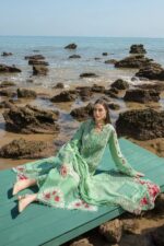 Chrimson - 3pcs Lawn  Embroidered With Organza Emb Dupatta - 713 - Image 2