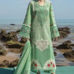 Chrimson - 3pcs Lawn  Embroidered With Organza Emb Dupatta - 713