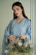 Cross Stitch - 3pcs Lawn Emb With Indian Chiffon Printed Dupatta - 776 - Image 2