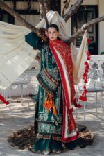 Hussain Rehar - 3pcs Lawn Emb With Diamond Printed Dupatta - 1266