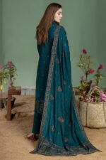 Noor E Fajar 3pcs Lawn Embroidered With Chiffon Emb Dupatta - 2985 - Image 5