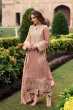Azure 3pcs Lawn Embroidered With Chiffon Emb Dupatta - 3175 - Image 2
