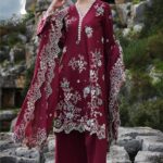 Sapphire - 3pcs Lawn Emb With Chiffon Emb Dupatta - 3101