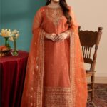 Batik - 3pcs Lawn Embroidered With Chiffon Emb Dupatta - 3271