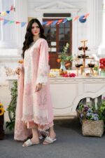 Bin ilyas - 3pcs Chicken Kari Lawn Emb With Khaadi Net Fancy Dupatta - 765 - Image 2