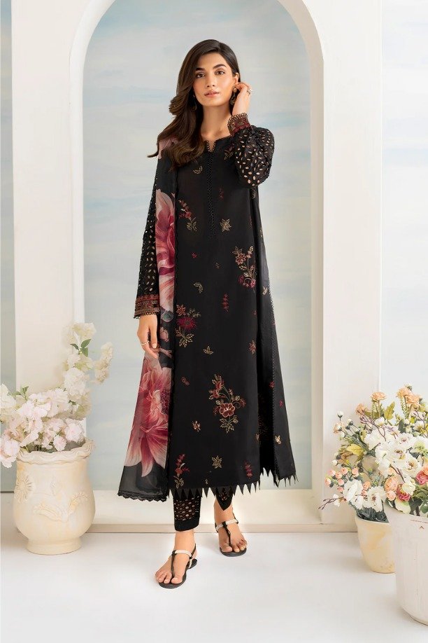 httpsdivinjaipur.comproductsdastaan-e-neelum-a-royal-chronicle-woven-in-midnight-and-gold-suit-40-6.jpg Iznik - 3pcs Lawn Embroidered With Silk Printed Dupatta - 0549 - Image 1