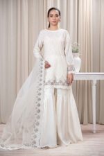 Maria B - 3pcs Chicken Kari Lawn Emb With Cut Work Organza Dupatta - 179