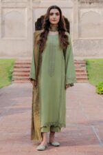 Izel - 3pcs Lawn Embroidered With Diamond Printed Dupatta - 926