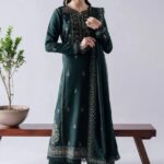 Asim Jofa - 3pcs Lawn  Embroidered With Chiffon Emb Dupatta - 3374