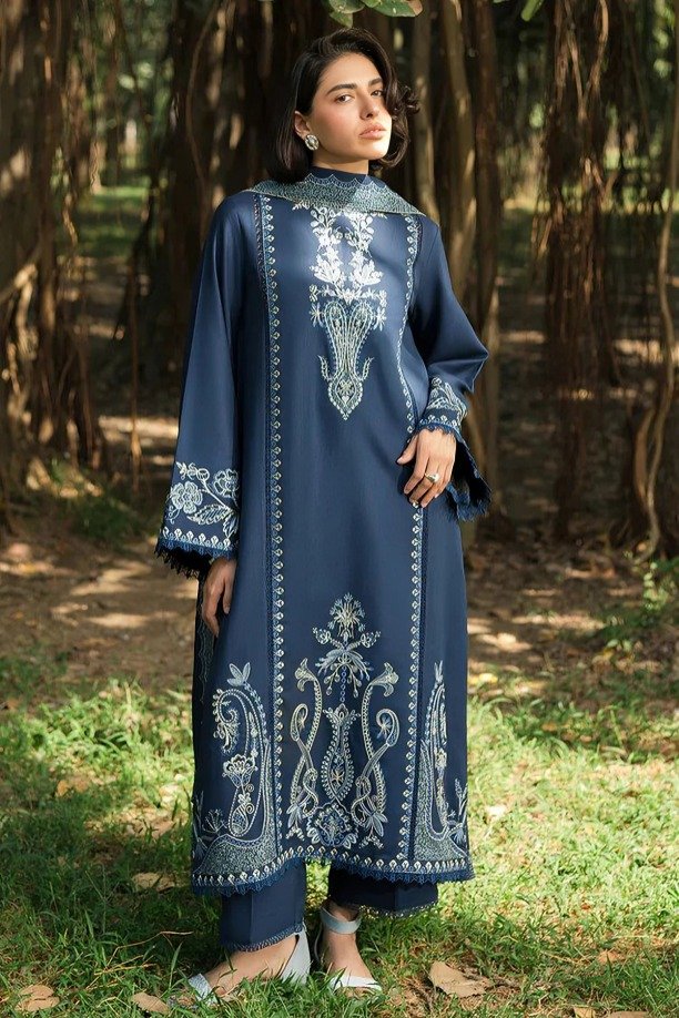 httpsdivinjaipur.comproductsdastaan-e-neelum-a-royal-chronicle-woven-in-midnight-and-gold-suit-41-23.jpg Asim Jofa - 3pcs Lawn Embroidered With Chiffon Emb Dupatta - 3319 - Image 1