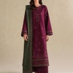 Iznik - 3pcs Lawn Embroidered With Chiffon Emb Dupatta - 3285