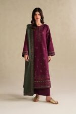 Iznik - 3pcs Lawn Embroidered With Chiffon Emb Dupatta - 3285