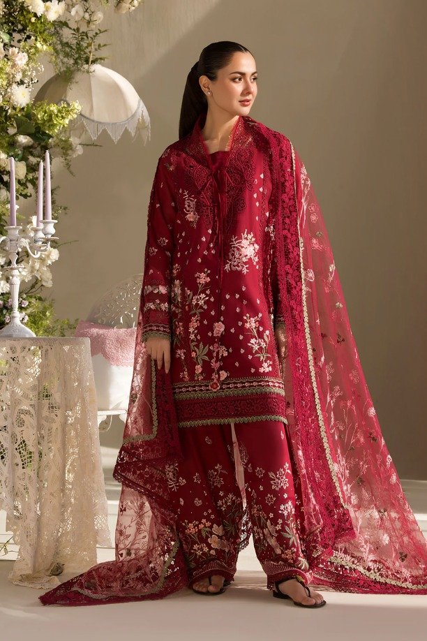 httpsdivinjaipur.comproductsdastaan-e-neelum-a-royal-chronicle-woven-in-midnight-and-gold-suit-41-4.jpg Sobia Nazir - 3pcs Lawn Embroidered With Khaadi Net Emb Dupatta - 3101 - Image 1