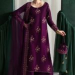 Batik - 3pcs Lawn Embroidered With Chiffon Emb Dupatta - 780