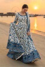 Faiza Saqlain - 3pcs Lawn Emb With Emb Chiffon Dupatta - 3412 - Image 2