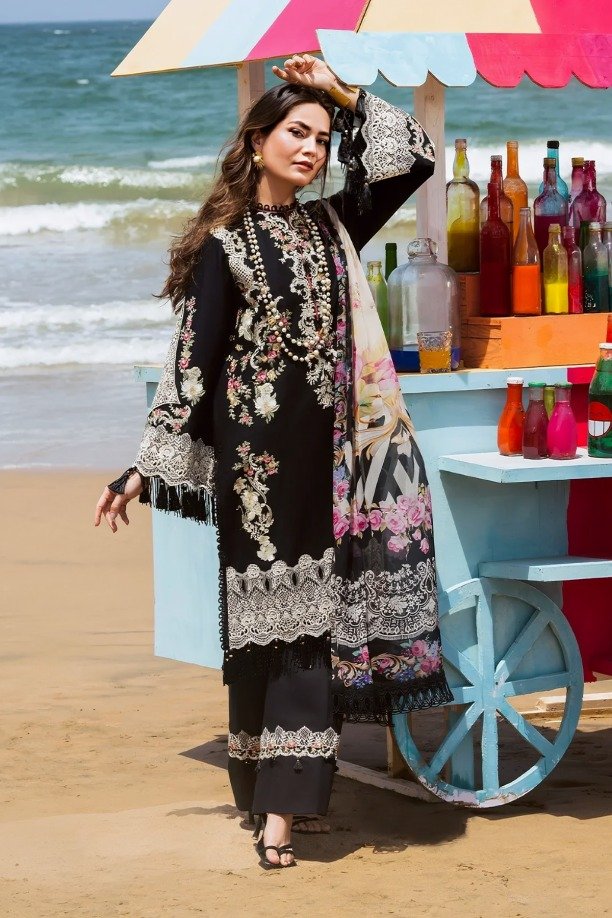 httpsdivinjaipur.comproductsdastaan-e-neelum-a-royal-chronicle-woven-in-midnight-and-gold-suit-42-6.jpg Sahane 3pcs Lawn Embroidered With Diamond Printed Dupatta - 51201 - Image 1