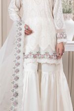 Maria B - 3pcs Chicken Kari Lawn Emb With Cut Work Organza Dupatta - 179 - Image 3