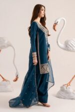 Izel - 3pcs Lawn Embroidered With Chiffon Emb Dupatta - 3336 - Image 5