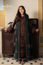 Asim Jofa - 3pcs Lawn Embroidered With Chiffon Emb Dupatta - 937 - Image 3