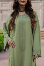 Izel - 3pcs Lawn Embroidered With Diamond Printed Dupatta - 926 - Image 3