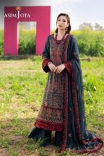 Asim Jofa - 3pcs Lawn Emb With Chiffon Emb Dupatta - 51211 - Image 3