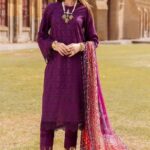 Nureh - 3pcs Chicken Kari Lawn Emb With Diamond Printed Dupatta - 939
