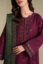 Iznik - 3pcs Lawn Embroidered With Chiffon Emb Dupatta - 3285 - Image 3