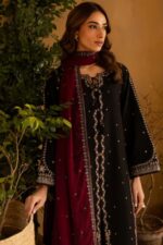 Batik - 3pcs Lawn Embroidered With Chiffon Emb Dupatta - 3349 - Image 5