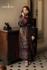 Asim Jofa - 3pcs Lawn Embroidered With Chiffon Emb Dupatta - 937 - Image 2