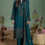 Noor E Fajar 3pcs Lawn Embroidered With Chiffon Emb Dupatta - 2985