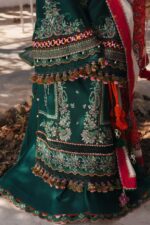 Hussain Rehar - 3pcs Lawn Emb With Diamond Printed Dupatta - 1266 - Image 4