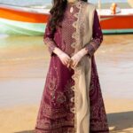 Jazmin - 3pcs Lawn  Embroidered With Diamond Printed Dupatta - 4167