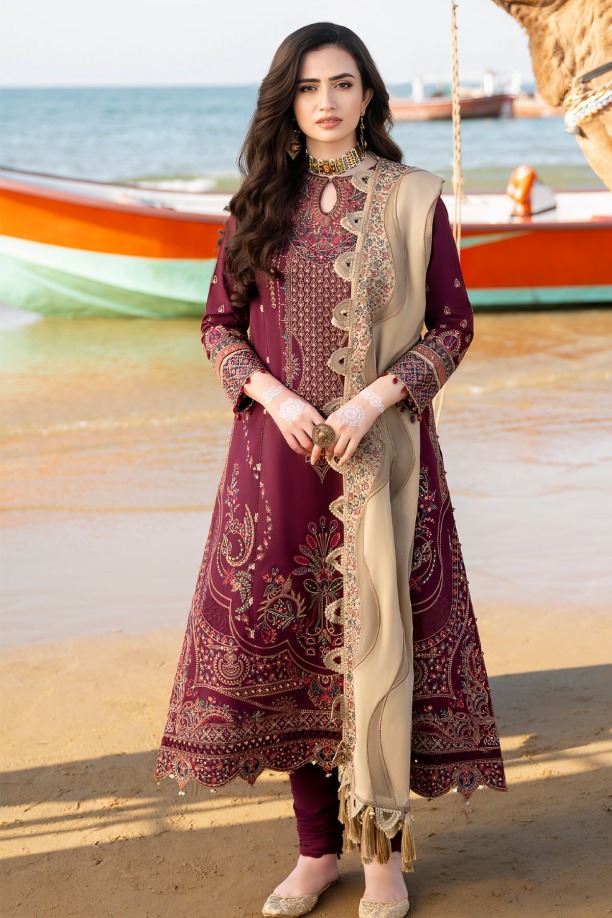 httpsdivinjaipur.comproductsdastaan-e-neelum-a-royal-chronicle-woven-in-midnight-and-gold-suit-43-36.jpg Jazmin - 3pcs Lawn Embroidered With Diamond Printed Dupatta - 4167 - Image 1