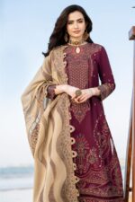 Jazmin - 3pcs Lawn  Embroidered With Diamond Printed Dupatta - 4167 - Image 2