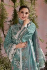 Sobia Nazir - 3pcs Chicken Kari Lawn Emb With Diamond Printed Dupatta - 51216 - Image 4