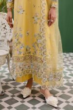 Batik - 3pcs Lawn Emb With Ready To Wear Khaadi Net Emb Dupatta - 809 - Image 8